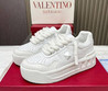 Мужские кожаные кроссовки Valentino 2023 белые