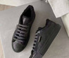 Женские кожаные кеды Brunello Cucinelli 2023 черные с мехом
