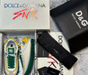 Мужские кожаные кроссовки Dolce & Gabbana 2023 белые с зеленым и желтым