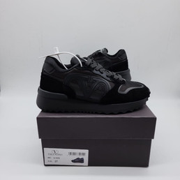 Женские комбинированные кроссовки Valentino 2023 черные