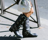 Женские кожаные сапоги Miu Miu 2023 черные