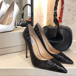 Женские кожаные туфли Jimmy Choo 2023 черные