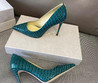 Женские кожаные туфли Jimmy Choo 2023 голубые