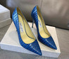 Женские кожаные туфли Jimmy Choo 2023 синие