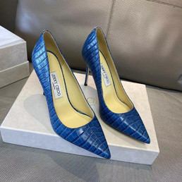 Женские кожаные туфли Jimmy Choo 2023 синие