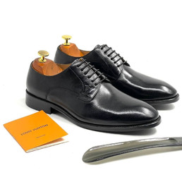 Мужские кожаные туфли Louis Vuitton 2023 черные