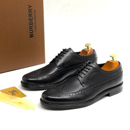 Мужские кожаные туфли Burberry 2023 черные