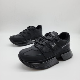 Женские кожаные кроссовки Dolce & Gabbana 2023 черные