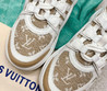 Женские комбинированные кроссовки Louis Vuitton 2023 бежевые