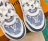 Женские комбинированные кроссовки Louis Vuitton 2023 голубые