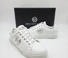 Мужские кожаные кроссовки Philipp Plein 2023 белые