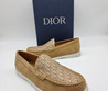Мужские замшевые мокасины Christian Dior 2023 коричневые