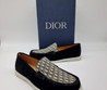 Мужские замшевые мокасины Christian Dior 2023 черные