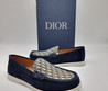 Мужские замшевые мокасины Christian Dior 2023 синие