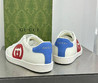 Женские кожаные кроссовки Gucci 2023 белые с красным логотипом