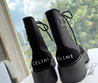 Женские замшевые ботинки Celine 2023 черные