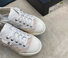 Женские текстильные кроссовки Chanel 2023 белые с бежевым