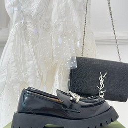 Женские кожаные ботинки Gucci 2023 черные