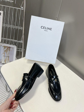 Женские кожаные лоферы Celine 2023 черные