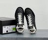 Женские кожаные кроссовки Chanel 2023 черные с белым