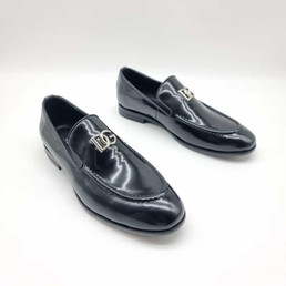 Мужские кожаные туфли Dolce & Gabbana 2023 черные