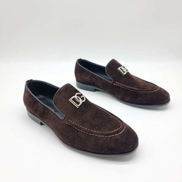 Мужские замшевые туфли Dolce & Gabbana 2023 коричневые