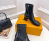 Женские кожаные сапоги Louis Vuitton 2023 черные