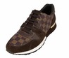 Мужские осенние кожаные кроссовки Louis Vuitton Run Away Sneakers коричневые