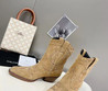Женские замшевые сапоги Celine 2023 коричневые