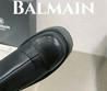 Женские кожаные сапоги Balmain 2023 черные на платформе