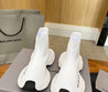 Женские текстильные кроссовки Balenciaga 2023 белые с черным носом