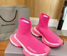 Женские текстильные кроссовки Balenciaga 2023 розовые