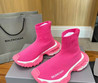 Женские текстильные кроссовки Balenciaga 2023 розовые