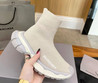 Женские текстильные кроссовки Balenciaga 2023 бежевые