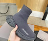 Женские текстильные кроссовки Balenciaga 2023 темно-серые