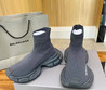 Женские текстильные кроссовки Balenciaga 2023 темно-серые