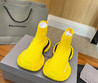 Женские текстильные кроссовки Balenciaga 2023 желтые
