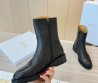 Женские кожаные ботинки Christian Dior 2023 черные