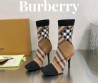 Женские текстильные сапоги Burberry 2023 на каблуке