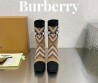 Женские текстильные сапоги Burberry 2023 на каблуке