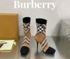 Женские текстильные сапоги Burberry 2023 на каблуке