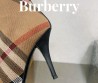 Женские текстильные сапоги Burberry 2023 на каблуке