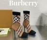 Женские текстильные сапоги Burberry 2023 на каблуке