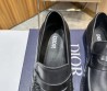 Мужские кожаные лоферы Christian Dior 2023 черные матовые