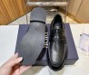 Мужские кожаные лоферы Christian Dior 2023 черные матовые