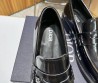 Мужские кожаные лоферы Christian Dior черные 2023