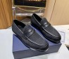 Мужские текстильные лоферы Christian Dior 2023 черные