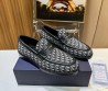 Мужские текстильные лоферы Christian Dior 2023 черно-белые