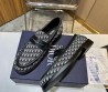 Мужские текстильные лоферы Christian Dior 2023 черно-белые