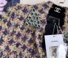 Женский жакет Chanel 2023 фиолетовый с желтым